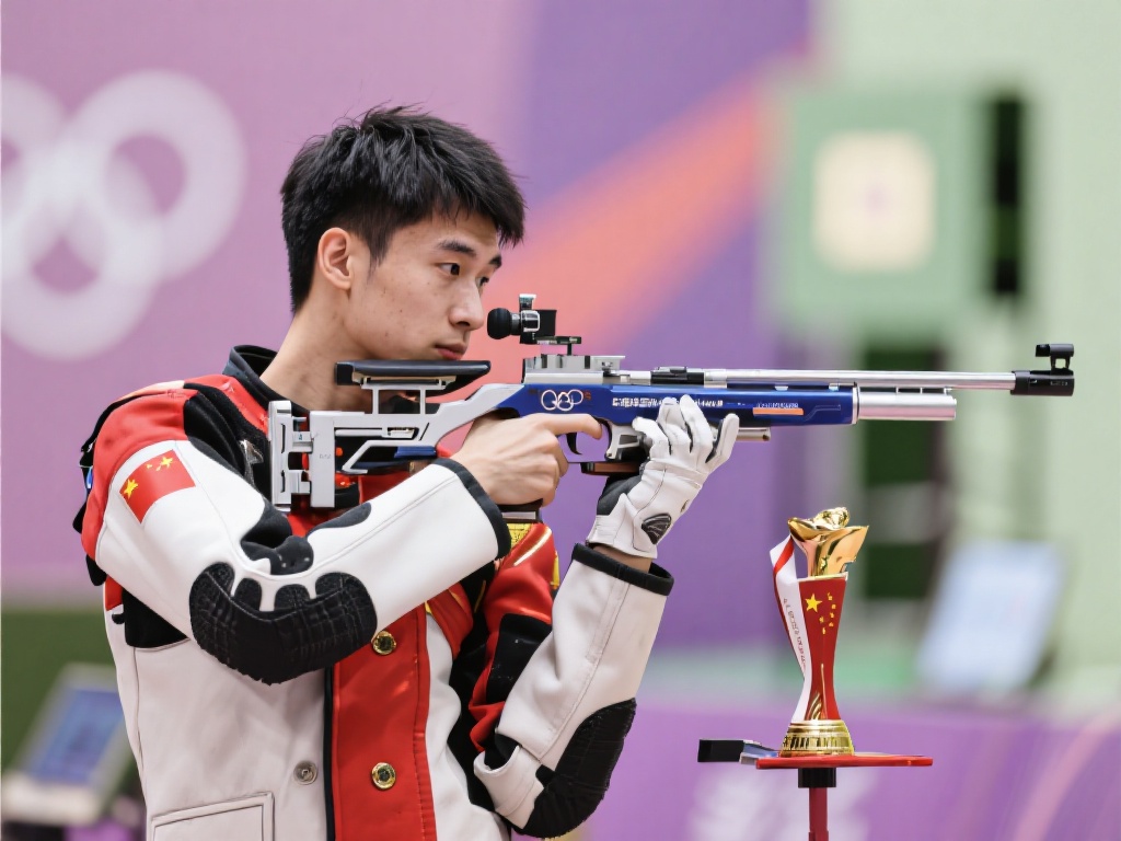 盛李豪斩获男子10米气步枪季军荣誉 他的表现透露出中国射击运动员优异的技能储